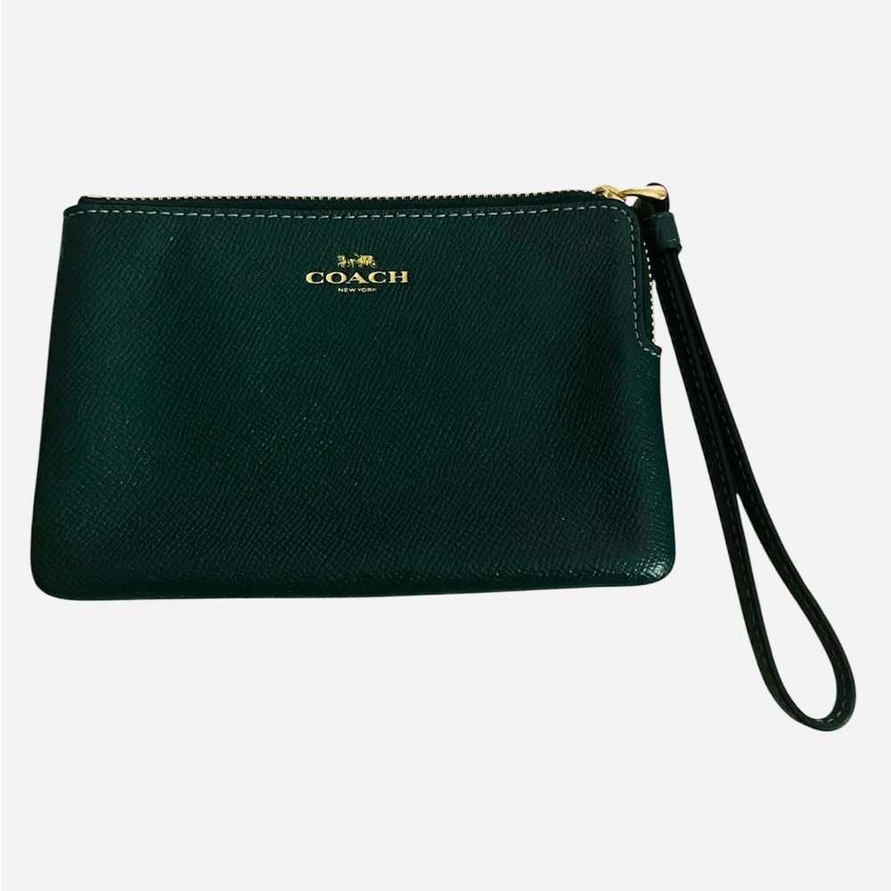 COACH Dark Green Wristlet